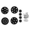 1/10 RC Car Spare Parts 1.9inch Beadlock Wheel Rim Hub Bead Lock 4x for HSP 94180 RC4WD