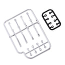 Silver Exterior Door Handles for 1/10 RC On Road Drift Racing Car Auto Parts