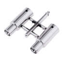 Plastic Dual Exhaust Pipe & License Bracket for 1/10 RC Racing Drift Car Toy