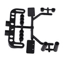 Plastic Dual Exhaust Pipe & License Bracket for 1/10 RC Racing Drift Car Toy