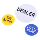 Dealer Button, Little & Big Blind Poker Chips Double Side with Clear Letters