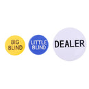 Dealer Button, Little & Big Blind Poker Chips Double Side with Clear Letters