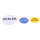 Dealer Button, Little & Big Blind Poker Chips Double Side with Clear Letters