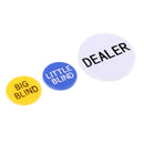 Dealer Button, Little & Big Blind Poker Chips Double Side with Clear Letters