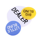 Dealer Button, Little & Big Blind Poker Chips Double Side with Clear Letters