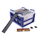 Mini Parking Lot Building Play Set Toy Garage Car Storage Organizer Box Blue