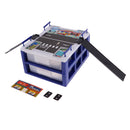 Mini Parking Lot Building Play Set Toy Garage Car Storage Organizer Box Blue