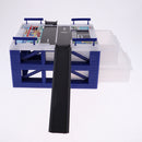 Mini Parking Lot Building Play Set Toy Garage Car Storage Organizer Box Blue