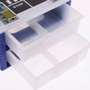 Mini Parking Lot Building Play Set Toy Garage Car Storage Organizer Box Blue