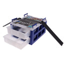 Mini Parking Lot Building Play Set Toy Garage Car Storage Organizer Box Blue