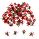50 Pieces Green Orchid Flower Model Train Railways Trees Scenery - 1:100/1:200 - Red - 25mm