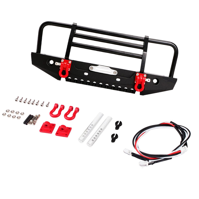 1/10 RC Crawler Front Bumper w/ LED for Traxxas Rc4wd Axial scx10 D90