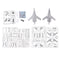 1/144 Scale CCCP Flanker-F FIGHTER Airplane Aircraft Model Kits with Decals