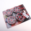 1/10 RC Climbing Crawler 1.9'' Alloy Beadlock Tire Wheel Rim Red for RC4WD