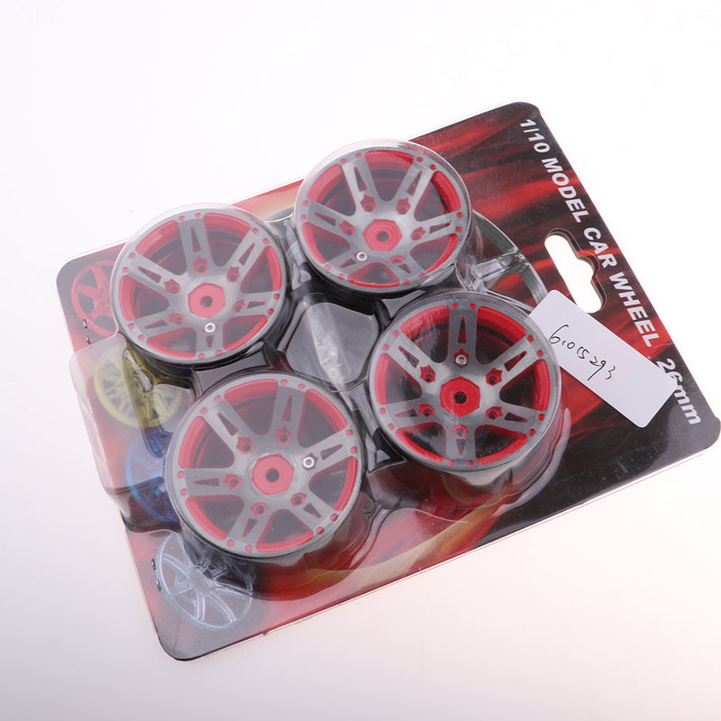 1/10 RC Climbing Crawler 1.9'' Alloy Beadlock Tire Wheel Rim Red for RC4WD
