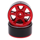 1/10 RC Climbing Crawler 1.9'' Alloy Beadlock Tire Wheel Rim Red for RC4WD