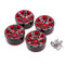 1/10 RC Climbing Crawler 1.9'' Alloy Beadlock Tire Wheel Rim Red for RC4WD