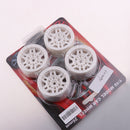 1/10 RC Climbing Truck 1.9'' Plastic Beadlock Tire Wheel Rim White for RC4WD