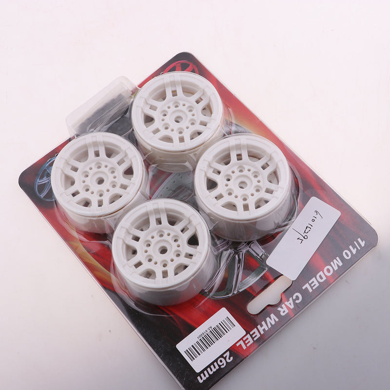 1/10 RC Climbing Truck 1.9'' Plastic Beadlock Tire Wheel Rim White for RC4WD