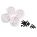 1/10 RC Climbing Truck 1.9'' Plastic Beadlock Tire Wheel Rim White for RC4WD