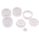 1/10 RC Climbing Truck 1.9'' Plastic Beadlock Tire Wheel Rim White for RC4WD