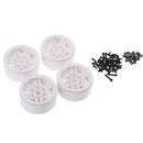 1/10 RC Climbing Truck 1.9'' Plastic Beadlock Tire Wheel Rim White for RC4WD