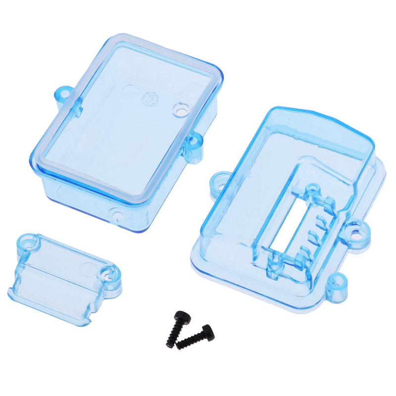 Waterproof Receiver Box for 1/10 Traxxas Slash 4x4 Truck - Transparent Blue