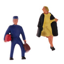 6Pcs 1/87 HO Scale Painted Model People Passengers Characters Miniature Figures Architectural Model Human Plastic Scene Simulation