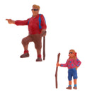 6pcs 1:87 HO Painted People Figurine Outdoor Play Pose for Sand Table Layout