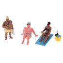 6pcs Beach Theme Painted Model Train People Figures HO for Layout or Diorama