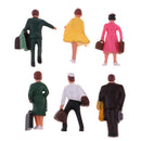 6pcs Train Passengers Painted Model People Figures HO for Layout or Diorama