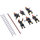 6x Fireman Firefighter Painted Model People Figures HO for Layout or Diorama