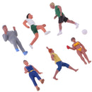6Pcs 1/87 HO Scale Painted Model People Sportsman Characters Miniature Figures Architectural Model Human Plastic Scene Simulation