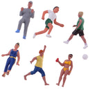 6Pcs 1/87 HO Scale Painted Model People Sportsman Characters Miniature Figures Architectural Model Human Plastic Scene Simulation