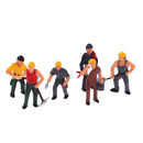 6Pcs 1/87 HO Scale Painted Model People Workers Characters Miniature Figures Architectural Model Human Plastic Scene Simulation