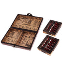 2Pcs/Pack Wooden Arithmetic 5 Rows 25 Bead Arithmetic Calculator w/ Case Box