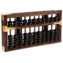 Vintage Chinese Wooden Bead Abacus Arithmetic Calculating Tool 11 Digits Calculator Counting Collection Gift for Children Adult