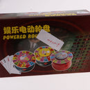 3 in 1 Powered Roulette Turntable Set Game Playing Cards Chips Drinking Game Spinning Wheel for Bar KTV Party Fun
