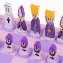 Travel Chess Set with Chess Board Educational Toys for Kids and Adults Pink