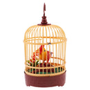 Sound Activated Chirping Bird Pet Toy in Cage - Realistic Sounds & Movements
