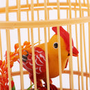 Sound Activated Chirping Bird Pet Toy in Cage - Realistic Sounds & Movements