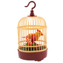 Sound Activated Chirping Bird Pet Toy in Cage - Realistic Sounds & Movements