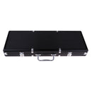 Portable Texas Poker Chips Counters Storage Box Case Alloy Suitcase 500Pcs