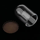 Clear Acrylic Display Box Dustproof Action Figure Holder Case Round Showcase 3.8cm