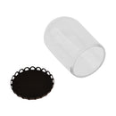 Clear Acrylic Display Box Dustproof Action Figure Holder Case Round Showcase 3.8cm