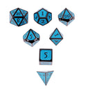 Ancient 7 Dice RPG Set Blue Dungeon Dragon Pathfinder 5E D&D