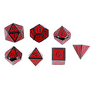7 Pieces set Mini Polyhedral dice Set Red D4 D6 D8 D10 D12 D20 D&D RPG