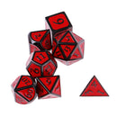 7 Pieces set Mini Polyhedral dice Set Red D4 D6 D8 D10 D12 D20 D&D RPG