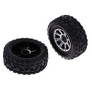 2pcs Plastic Wheel Rubber Tires for WLtoys A949 RC Car Spare Parts