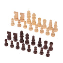 16Pcs Wooden Chessman Checker Chess Pieces 48mm King for Draughts Toy Games
